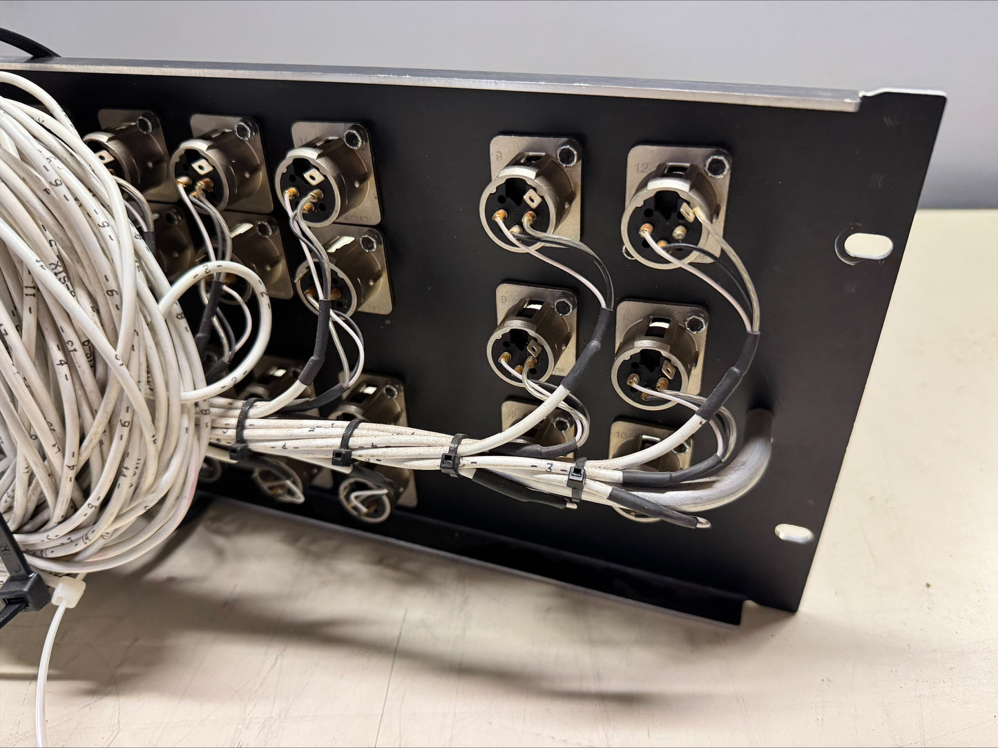 Radial Engineering 16 Input I/O Panel for Venue FOH Rack, Radial Engineering I/O Panel, 16 Input/Output Panel, Radial Engineering Patchbay, Radial Engineering Panel. We Sell Professional Audio Equipment. Audio Systems, Amplifiers, Consoles, Mixers, Electronics, Entertainment, Live Sound.