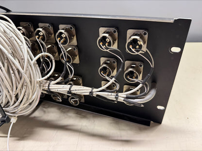 Radial Engineering 16 Input I/O Panel for Venue FOH Rack, Radial Engineering I/O Panel, 16 Input/Output Panel, Radial Engineering Patchbay, Radial Engineering Panel. We Sell Professional Audio Equipment. Audio Systems, Amplifiers, Consoles, Mixers, Electronics, Entertainment, Live Sound.