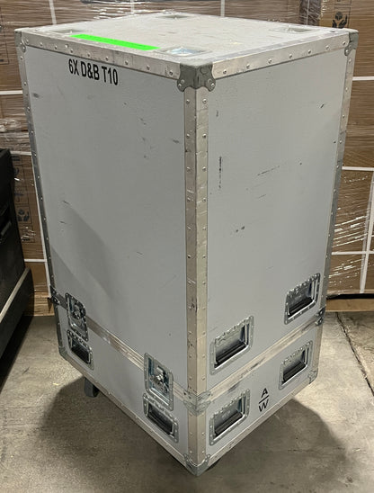 Road Case for d&b T10 Speakers, Road Flight Touring Case with Wheels, Road Case for 6 d&b T10 Speakers, We Sell Professional Audio Equipment. Audio Systems, Amplifiers, Consoles, Mixers, Electronics, Entertainment, Live Sound.