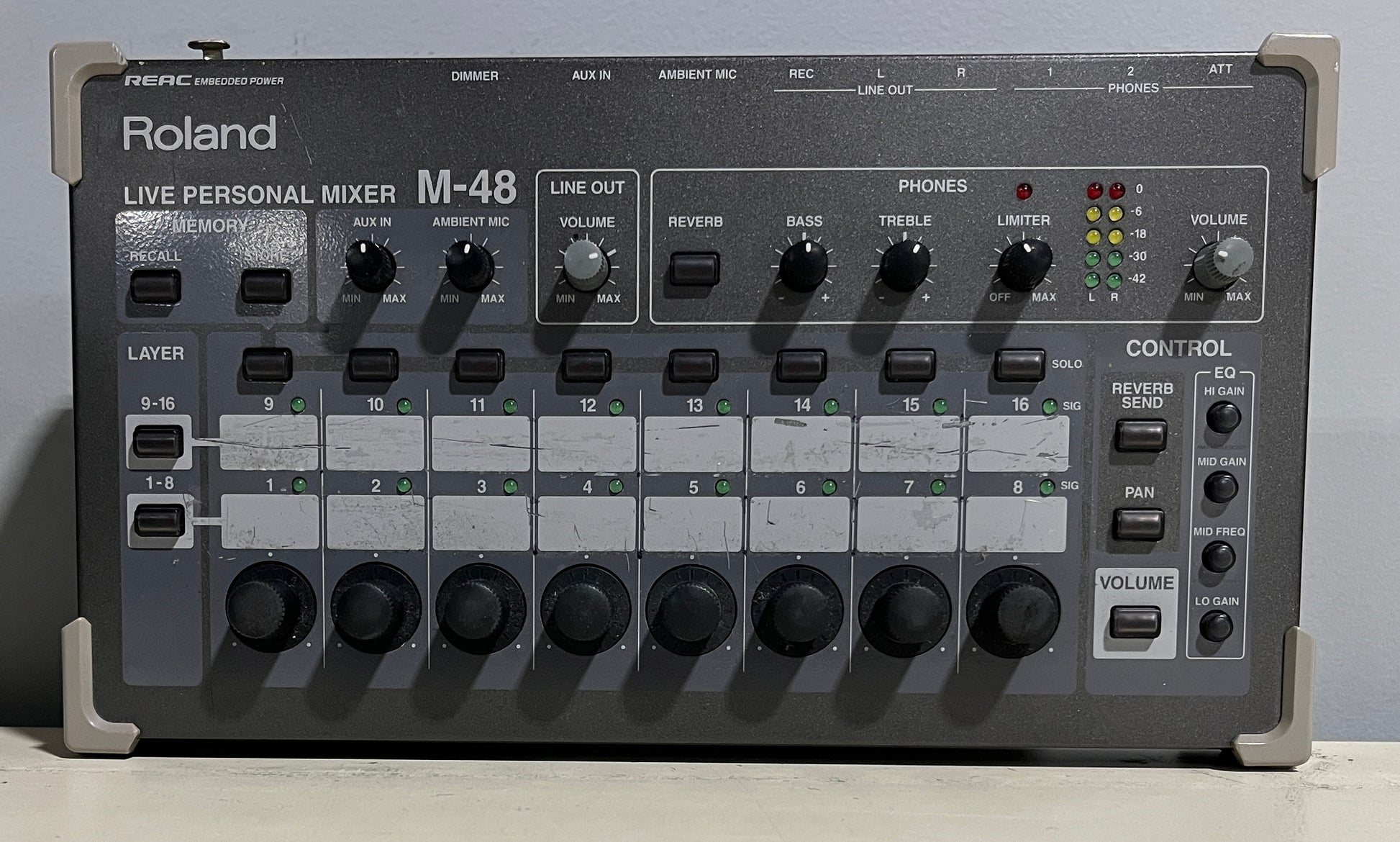 Roland M-48 Live Personal Mixer, Roland M-48, Roland Personal Mixer, M48 Mixer, Roland M48 Personal Mixer. We Sell Professional Audio Equipment. Audio Systems, Amplifiers, Consoles, Mixers, Electronics, Entertainment, Live Sound.
