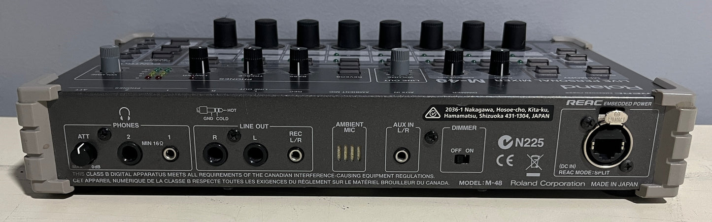 Roland M-48 Live Personal Mixer, Roland M-48, Roland Personal Mixer, M48 Mixer, Roland M48 Personal Mixer. We Sell Professional Audio Equipment. Audio Systems, Amplifiers, Consoles, Mixers, Electronics, Entertainment, Live Sound.