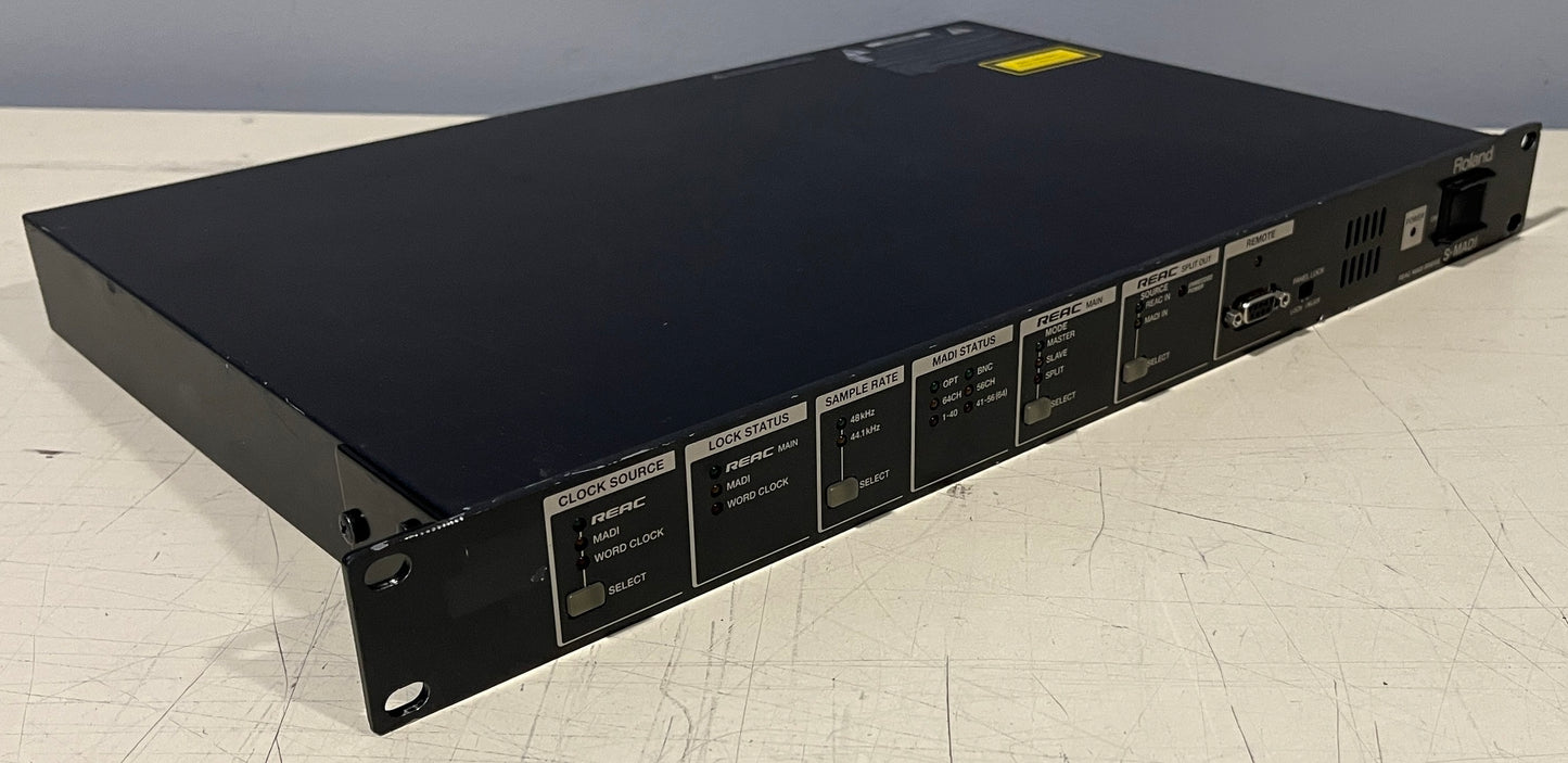 Roland S-MADI, REAC Madi Bridge, Roland S-MADI REAC Madi Bridge, Roland S-MADI, Roland REAC to MADI Converter, Roland S-MADI Signal Converter. We Sell Professional Audio Equipment. Audio Systems, Amplifiers, Consoles, Mixers, Electronics, Entertainment, Live Sound.