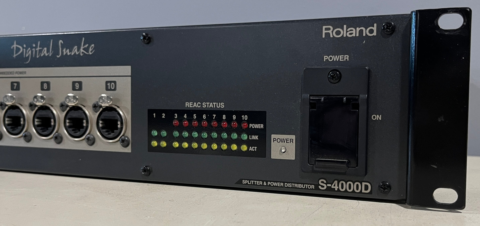 Roland Digital Snake S-4000D REAC Splitter and Power Distributor for M-48 Personal Mixers, Roland Digital Snake S-4000D REAC Splitter, S-4000D REAC Splitter and Power Distributor, S-4000D REAC, Splitter and Power Distributor for M-48 Mixer. We Sell Professional Audio Equipment. Audio Systems, Amplifiers, Consoles, Mixers, Electronics, Entertainment, Live Sound.