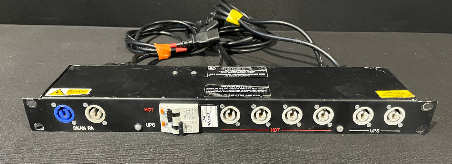 SES 1-Phase 20a Powercon UPS Dual Path Distro, SES 1-Phase 20a, SES Entertainment Services Power Distro, SES UPS Distro, Powercon UPS Dual Path Distro. We Sell Professional Audio Equipment. Audio Systems, Amplifiers, Consoles, Mixers, Electronics, Entertainment, Live Sound.