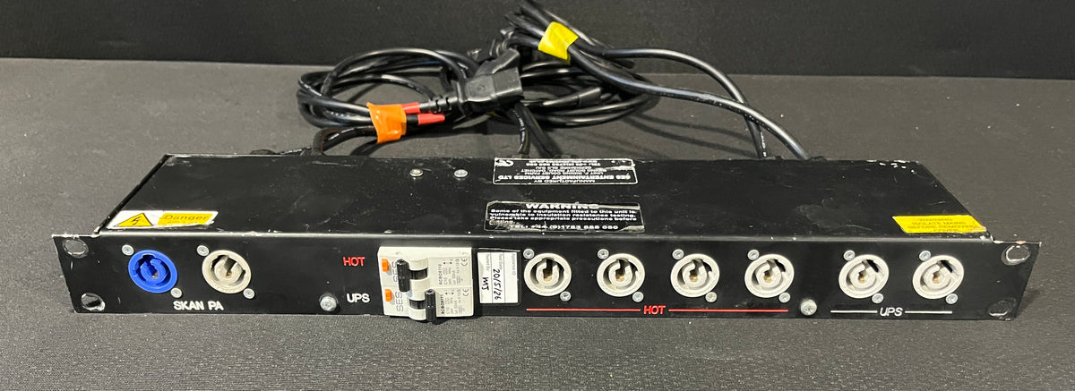 SES 1-Phase 20a Powercon UPS Dual Path Distro, SES 1-Phase 20a, SES Entertainment Services Power Distro, SES UPS Distro, Powercon UPS Dual Path Distro. We Sell Professional Audio Equipment. Audio Systems, Amplifiers, Consoles, Mixers, Electronics, Entertainment, Live Sound.