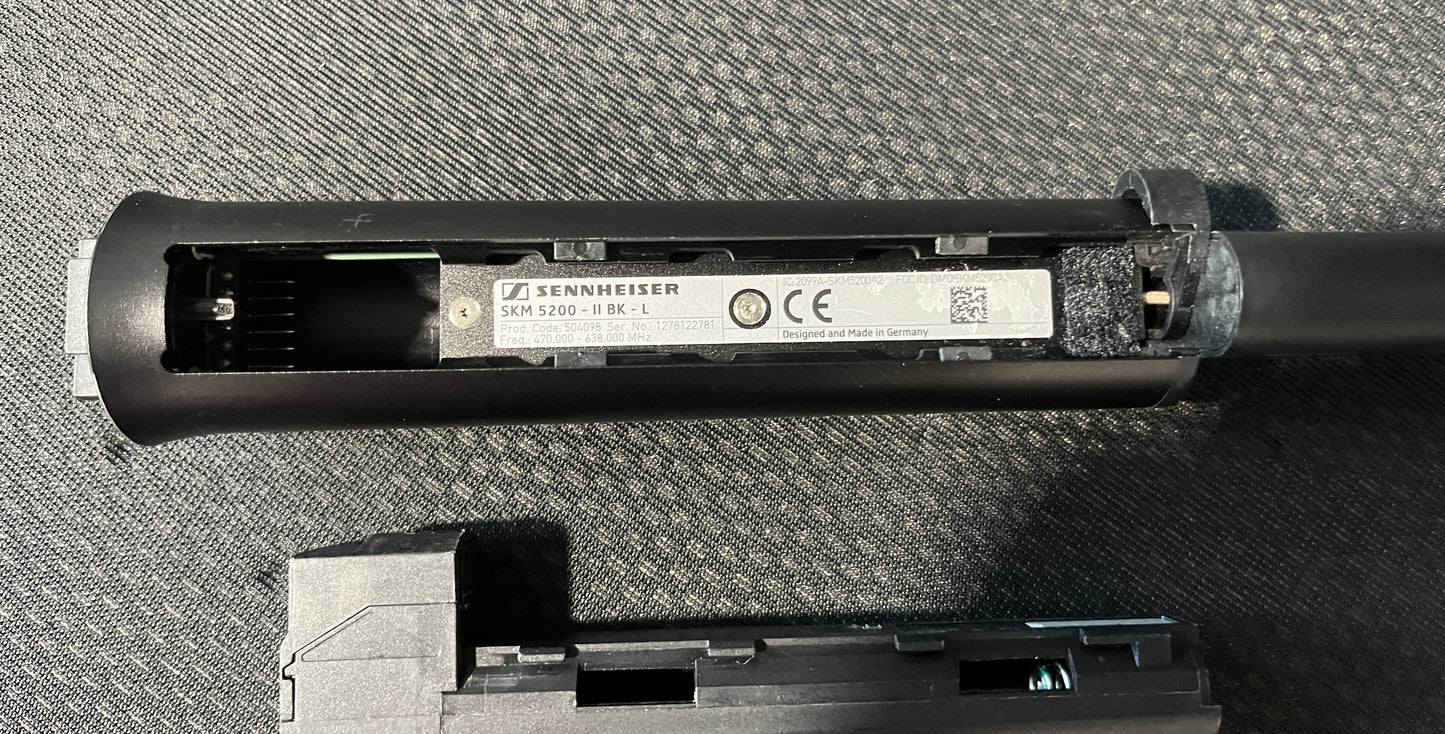 Sennheiser SKM 5200-II BK-L Handheld Transmitter 470-638 MHz, Sennheiser SKM 5200-II, Sennheiser SKM 5200-II 470-638 MHz, Sennheiser Handheld Transmitter, Sennheiser SKM 5200-II Transmitter. We Sell Professional Audio Equipment. Audio Systems, Amplifiers, Consoles, Mixers, Electronics, Entertainment, Live Sound.