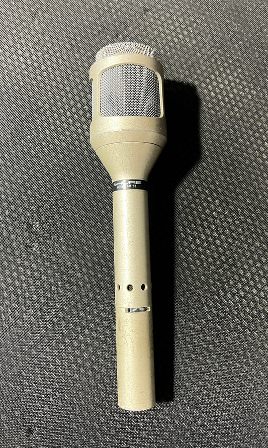 Shure SM53 Dynamic Cardioid Microphone, Shure SM53, Vintage Shure Microphones, SM53 Dynamic Microphone, Shure Dynamic Mic. We Sell Professional Audio Equipment. Audio Systems, Amplifiers, Consoles, Mixers, Electronics, Entertainment, Live Sound.
