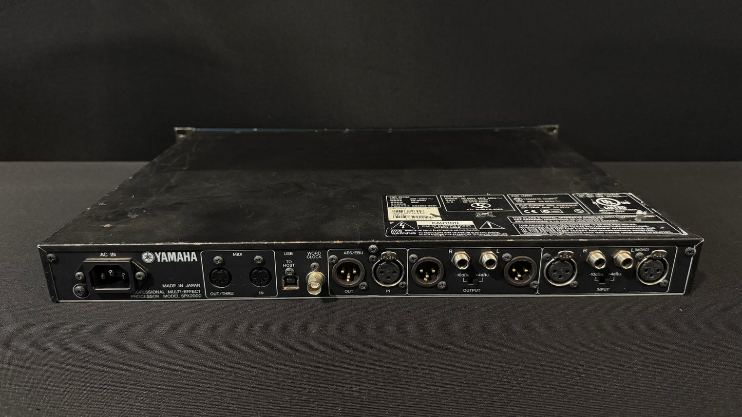 Yamaha SPX2000 Multi-Effect Processor, Yamaha SPX2000, Yamaha SPX2000 Effects Processor, Yamaha Multi-Effect Processor, SPX2000. We Sell Professional Audio Equipment. Audio Systems, Amplifiers, Consoles, Mixers, Electronics, Entertainment, Live Sound.
