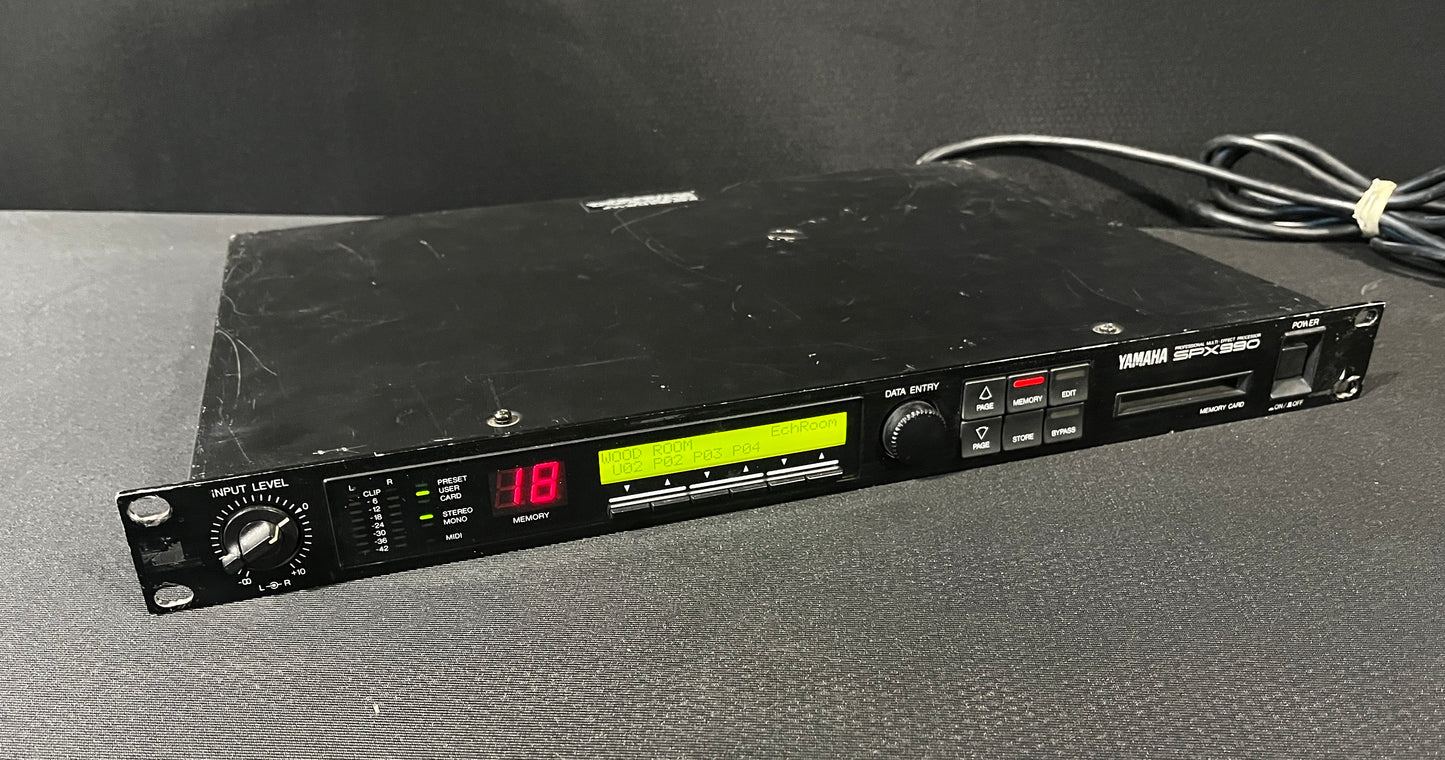 Yamaha SPX990 Professional Multi-Effect Processor, Yamaha SPX990, SPX990, Yamaha Effects Processor, Yamaha Rack Effects. We Sell Professional Audio Equipment. Audio Systems, Amplifiers, Consoles, Mixers, Electronics, Entertainment, Live Sound.
