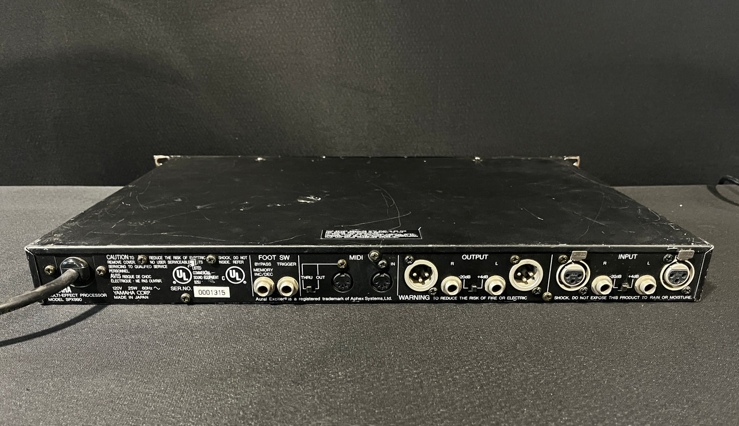Yamaha SPX990 Professional Multi-Effect Processor, Yamaha SPX990, SPX990, Yamaha Effects Processor, Yamaha Rack Effects. We Sell Professional Audio Equipment. Audio Systems, Amplifiers, Consoles, Mixers, Electronics, Entertainment, Live Sound.
