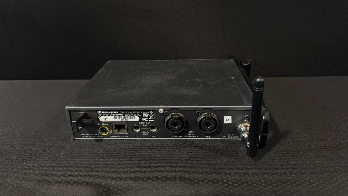 Sennheiser SR 300 IEM G3 Package with EK 300 Bodypack (A, 516-558 MHz) Back Top