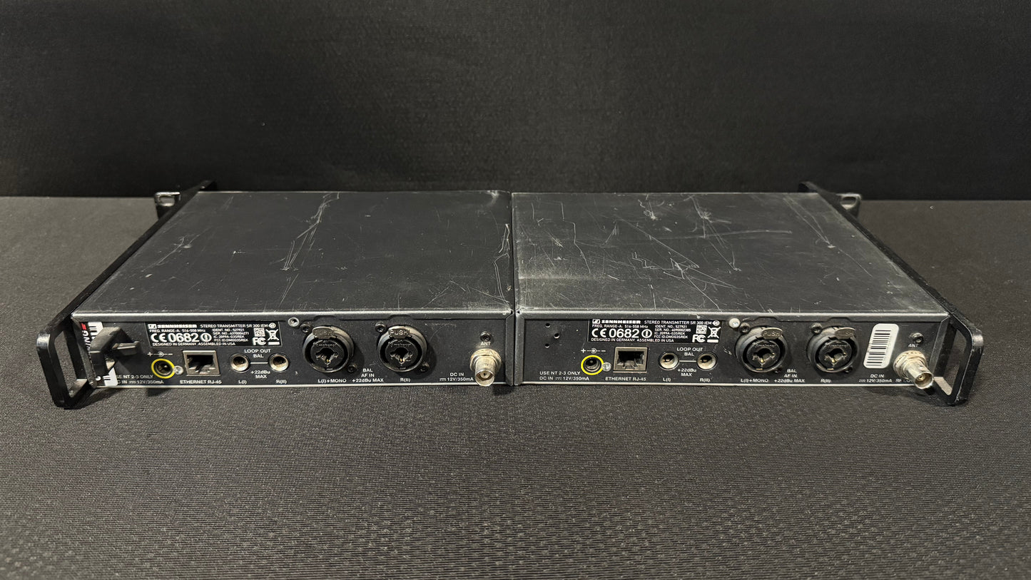 Sennheiser Evolution G3 SR 300 IEM Single Stereo Transmitter, Sennheiser SR 300 IEM, Sennheiser SR 300 IEM A Band, Sennheiser SR 300 IEM 516-558 MHz, Sennheiser G3 Transmitter. We Sell Professional Audio Equipment. Audio Systems, Amplifiers, Consoles, Mixers, Electronics, Entertainment, Live Sound.