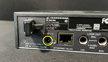 Sennheiser Evolution G3 SR 300 IEM Single Stereo Transmitter, Sennheiser SR 300 IEM, Sennheiser SR 300 IEM A Band, Sennheiser SR 300 IEM 470-516 MHz, Sennheiser G3 Transmitter. We Sell Professional Audio Equipment. Audio Systems, Amplifiers, Consoles, Mixers, Electronics, Entertainment, Live Sound.