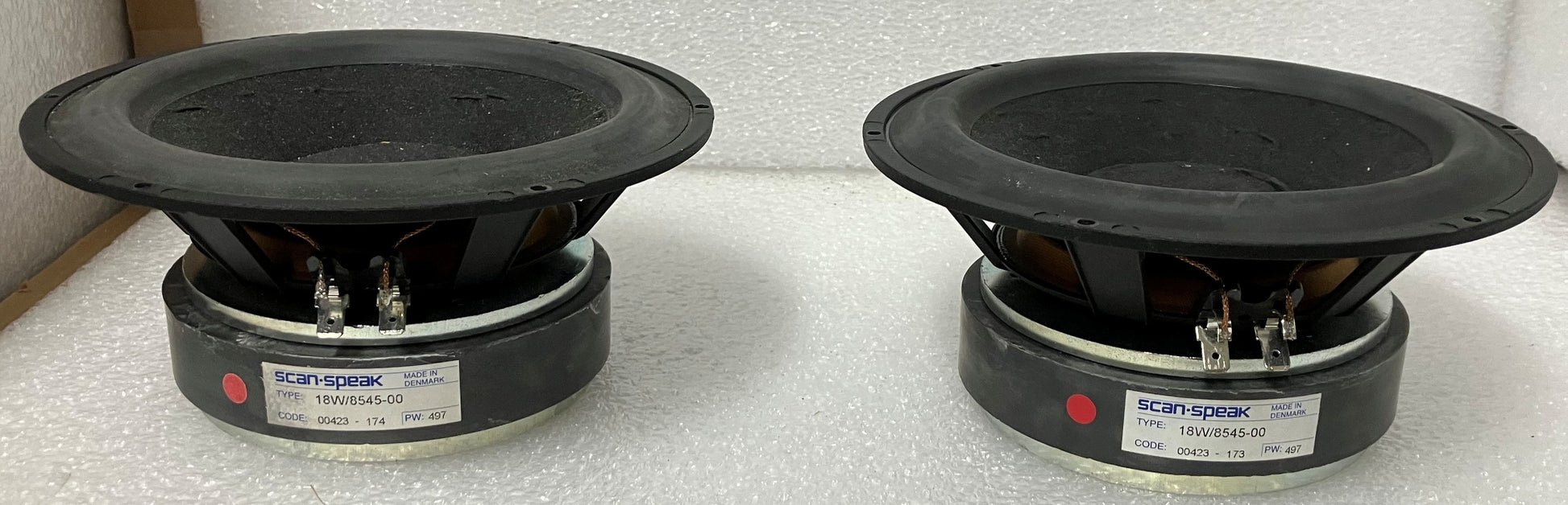 Scan Speak Mid Range Woofer, Scan Speak 18W/8545-00 Classic Mid-Range Woofer, Pair of Mid-Range Woofers, Scan Speak Mid Range Subwoofer Pair, We Sell Professional Audio Equipment. Audio Systems, Amplifiers, Consoles, Mixers, Electronics, Entertainment, Live Sound