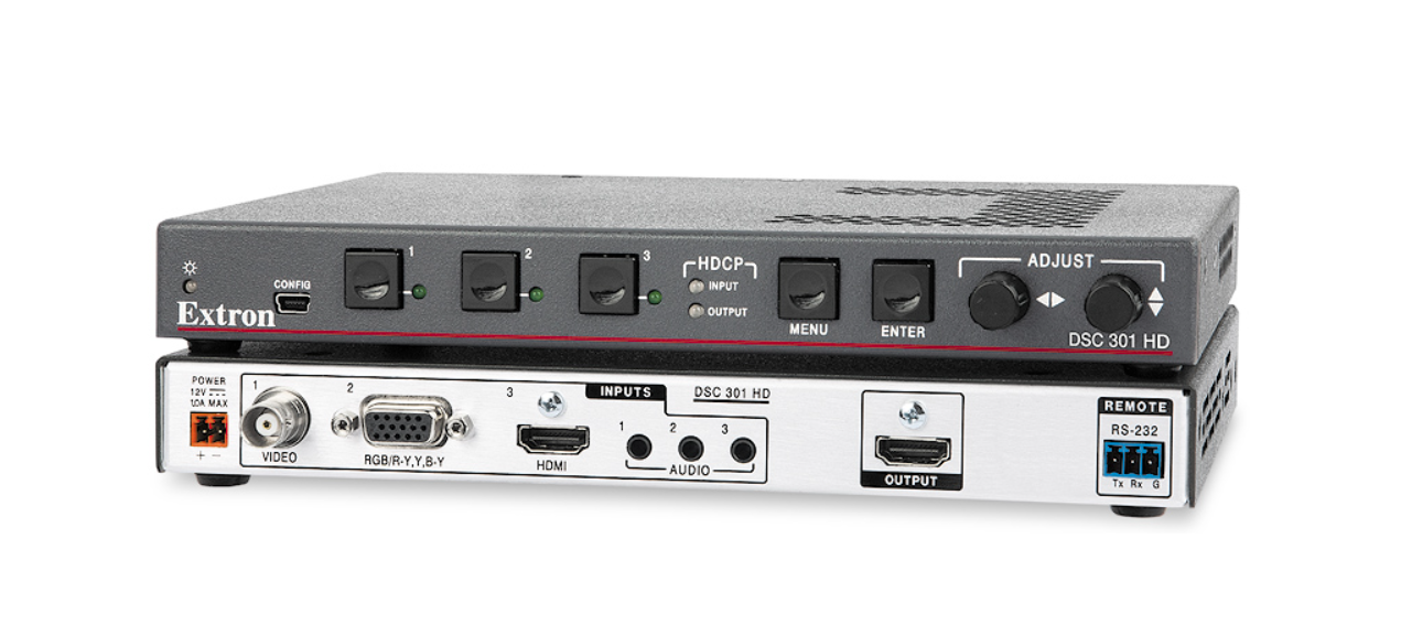 Extron DSC 301 HD Video Scaler, Extron 3-Input HDCP-Compliant Video Scaler, 3-Input Video Scaler, Extron Video Scaler, We Sell Professional Audio Equipment. Audio Systems, Amplifiers, Consoles, Mixers, Electronics, Entertainment, Live Sound.
