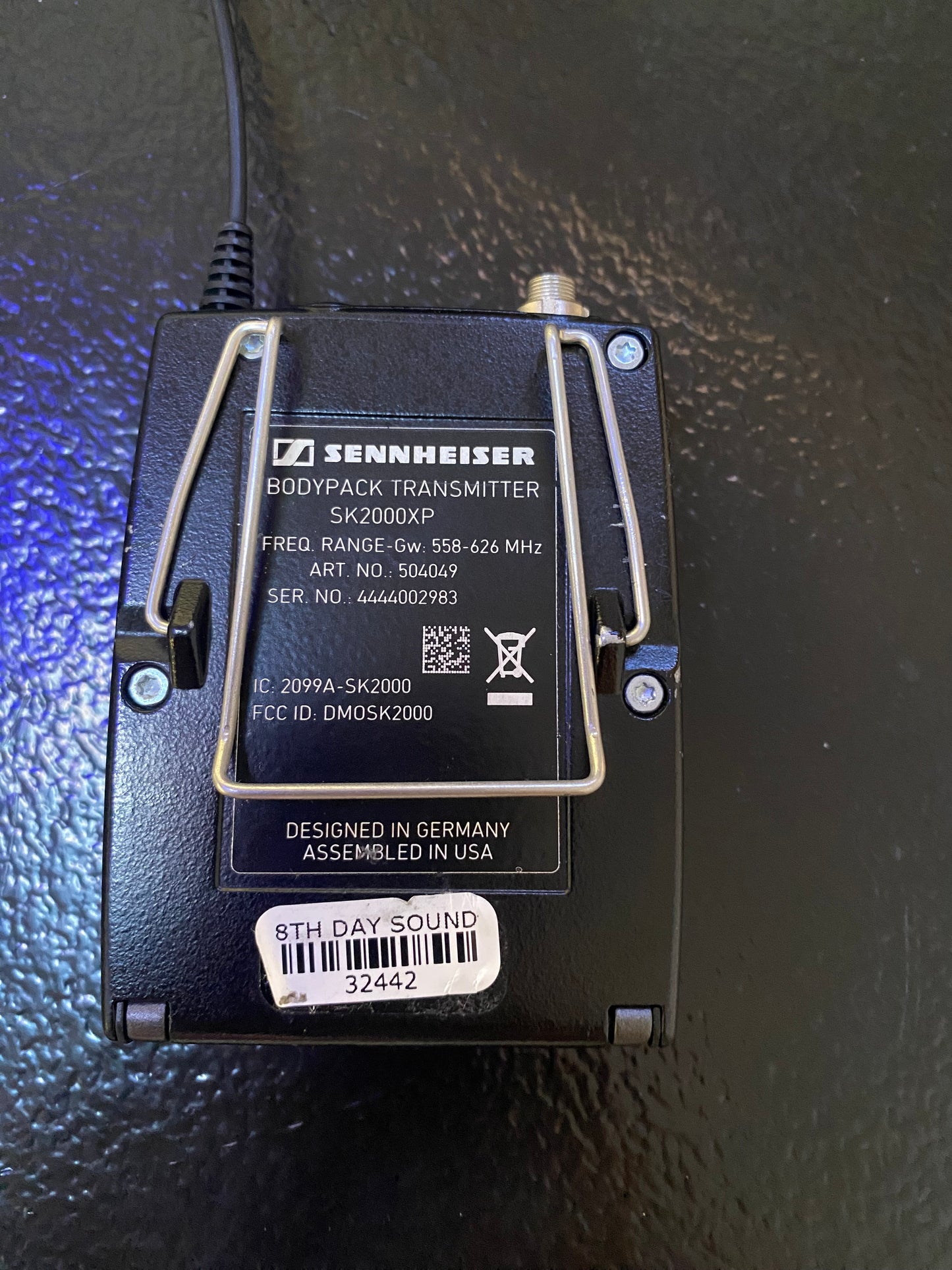 Sennheiser SK2000XP Bodypack, Sennheiser SK2000XP Gw, Sennheiser Bodypack Gw Range, Sennheiser Bodypack Gw 558-626 MHz Range, We Sell Professional Audio Equipment. Audio Systems, Amplifiers, Consoles, Mixers, Electronics, Entertainment, Live Sound.