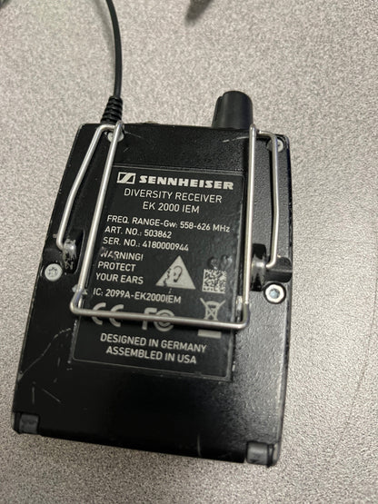 Sennheiser IEM Transmitter SR 2050 Package, Sennheiser IEM Package, Sennheiser EK2000-IEM Bodypack Receiver, Sennheiser GW 558-626 MHz IEM, We Sell Professional Audio Equipment. Audio Systems, Amplifiers, Consoles, Mixers, Electronics, Entertainment, Live Sound.