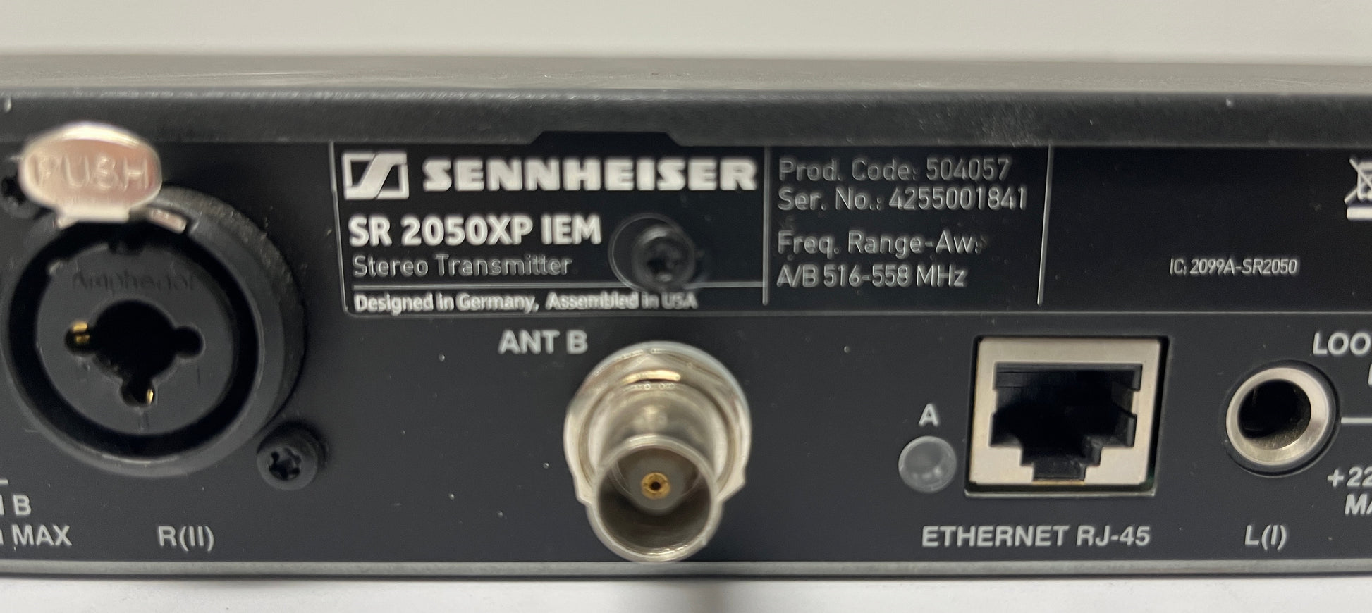 Sennheiser SR 2050XP, Sennheiser 2 Channel Dual Transmitter, Sennheiser SR2050XP A Frequency Range, Sennheiser 516-558 MHz Frequency Range, We Sell Professional Audio Equipment. Audio Systems, Amplifiers, Consoles, Mixers, Electronics, Entertainment, Live Sound