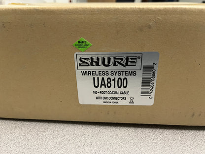 Shure 100 FT UHF Remote Antenna Extension Cable, Shure UA1800 Extension Cable, Shure UA1800 Antenna Extension Cable, Shure 100 FT Antenna Cable, We Sell Professional Audio Equipment. Audio Systems, Amplifiers, Consoles, Mixers, Electronics, Entertainment, Live Sound.