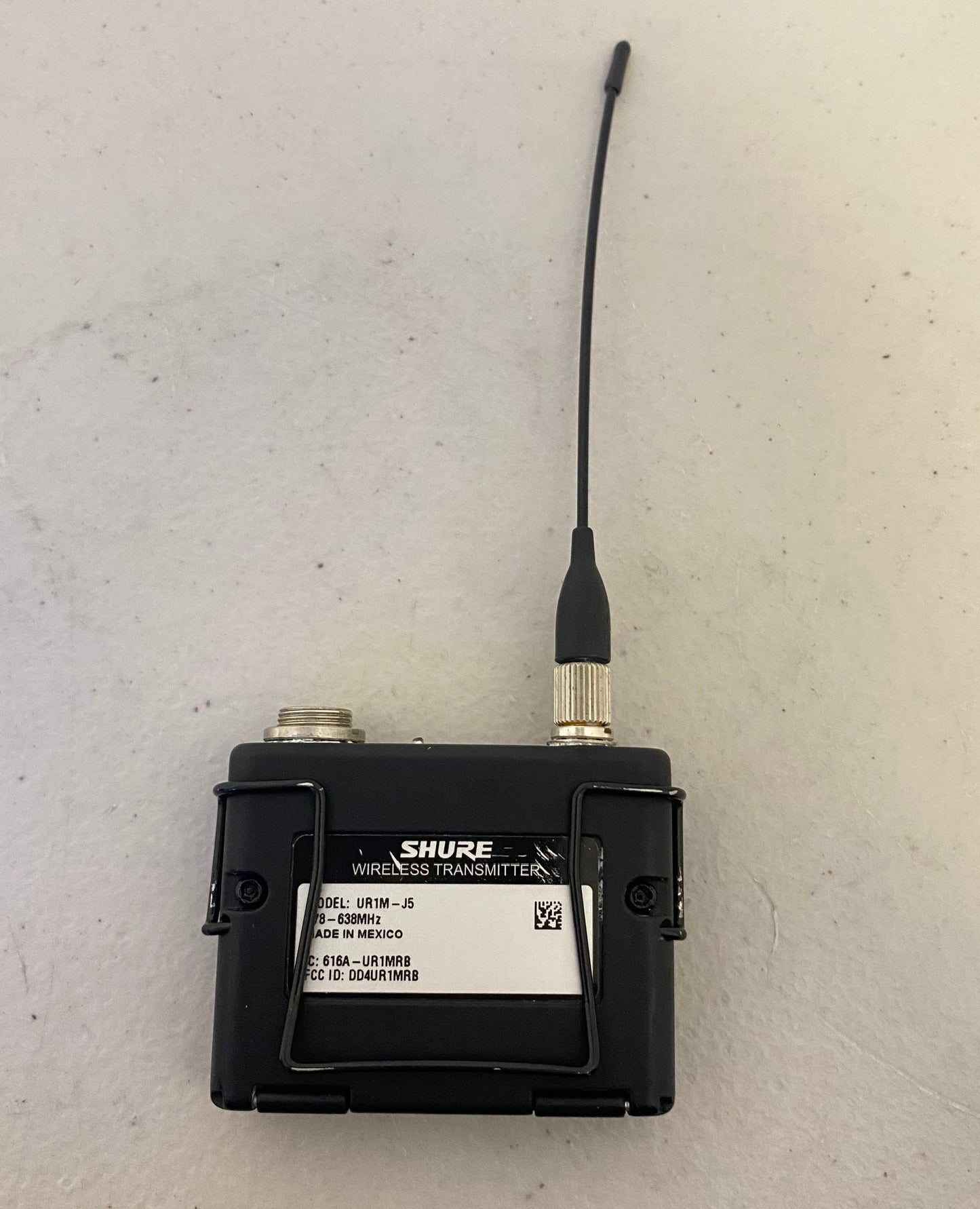 Shure UR1M Bodypack Transmitter, Shure UR1M J5 Bodypack, Shure J5 UR1M Bodypack Transmitter, Shure 578-638 MHz Micro Bodypack, We Sell Professional Audio Equipment. Audio Systems, Amplifiers, Consoles, Mixers, Electronics, Entertainment, Live Sound.