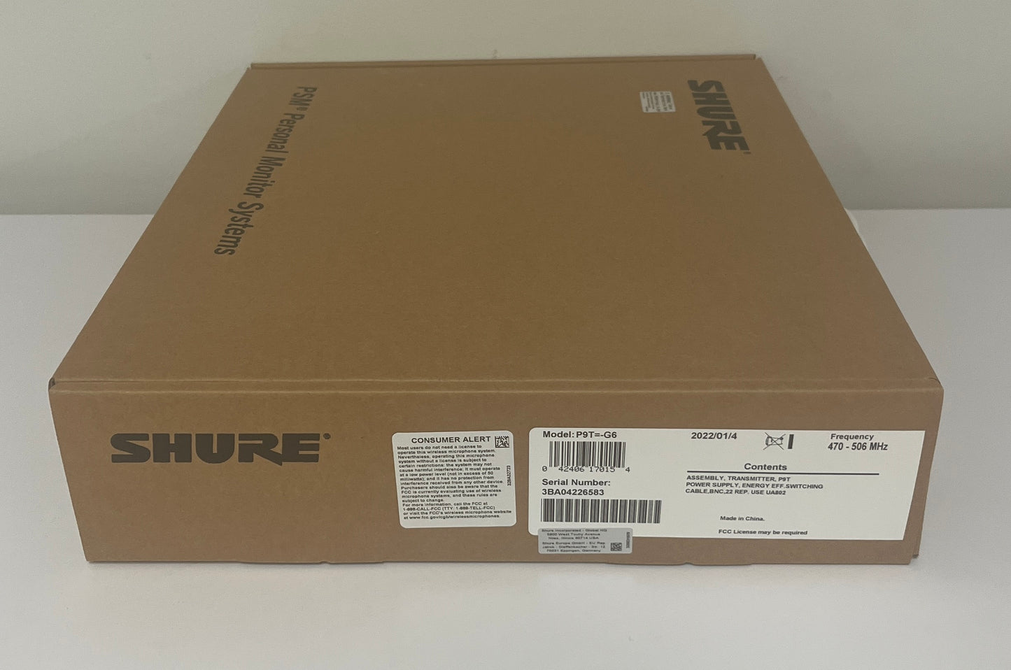 Shure PSM900 P9T, Shure P9T G6 Band, Shure IEM G6 Band, Shure PSM900 G6 Band IEM, Shure P9t 470-506 MHz, We Sell Professional Audio Equipment. Audio Systems, Amplifiers, Consoles, Mixers, Electronics, Entertainment, Live Sound