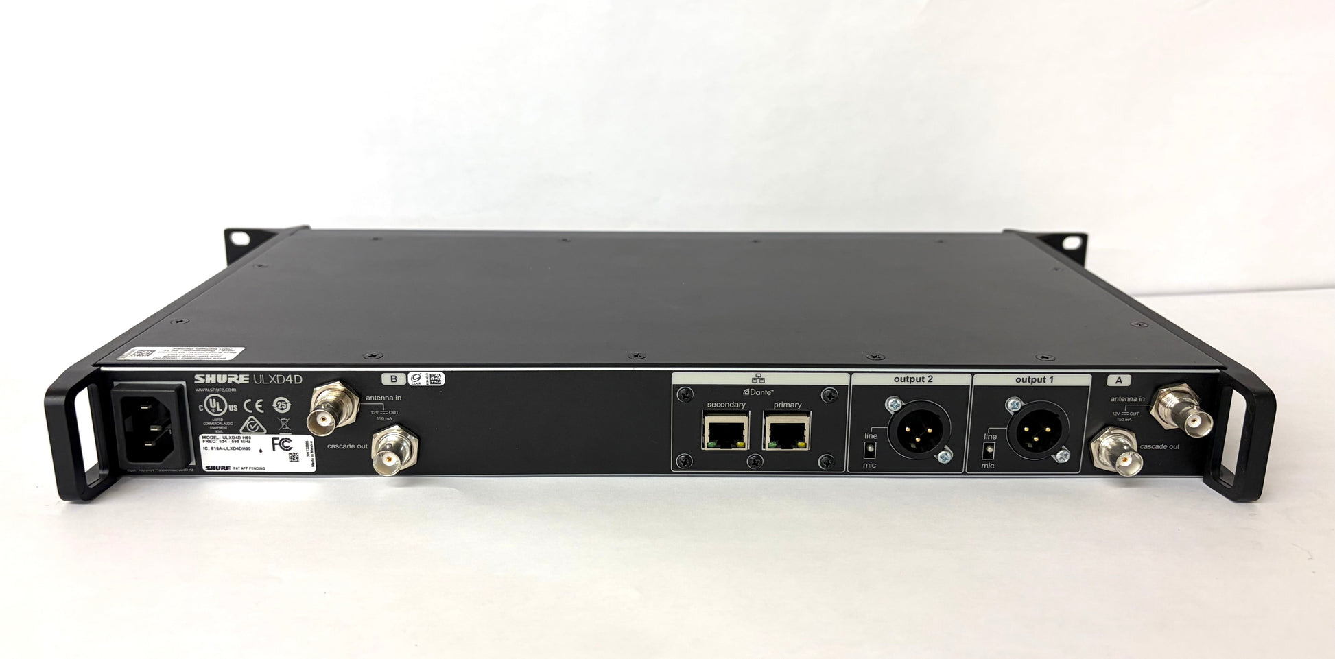 Shure ULXD4D H50, Shure Dual Wireless Receiver H50 Frequency Range. Shure UR4D Receiver, Shure ULXD4D H50 534 - 598 MHz, Shure Wireless H50 Frequency Receiver, 		We Sell Professional Audio Equipment. Audio Systems, Amplifiers, Consoles, Mixers, Electronics, Entertainment, Live Sound