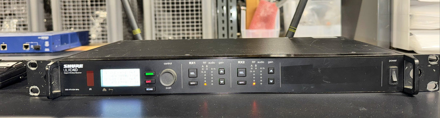 Shure ULXD4D G50 Package, Shure ULXD4D Dual Receiver, Shure ULXD1 G50 Beltpack Transmitter, Shure ULX4D4 G50 with ULXD1 Beltpack, We Sell Professional Audio Equipment. Audio Systems, Amplifiers, Consoles, Mixers, Electronics, Entertainment, Live Sound