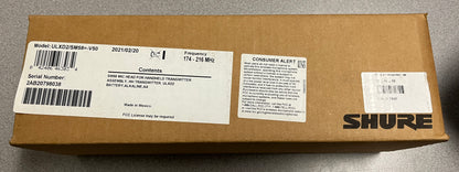 Shure ULXD2 SM58 Wireless Mic, Shure V50 174 - 216 MHz Wireless Mic Transmitter, Shure ULXD2 Wireless Mic, We Sell Professional Audio Equipment. Audio Systems, Amplifiers, Consoles, Mixers, Electronics, Entertainment, Live Sound