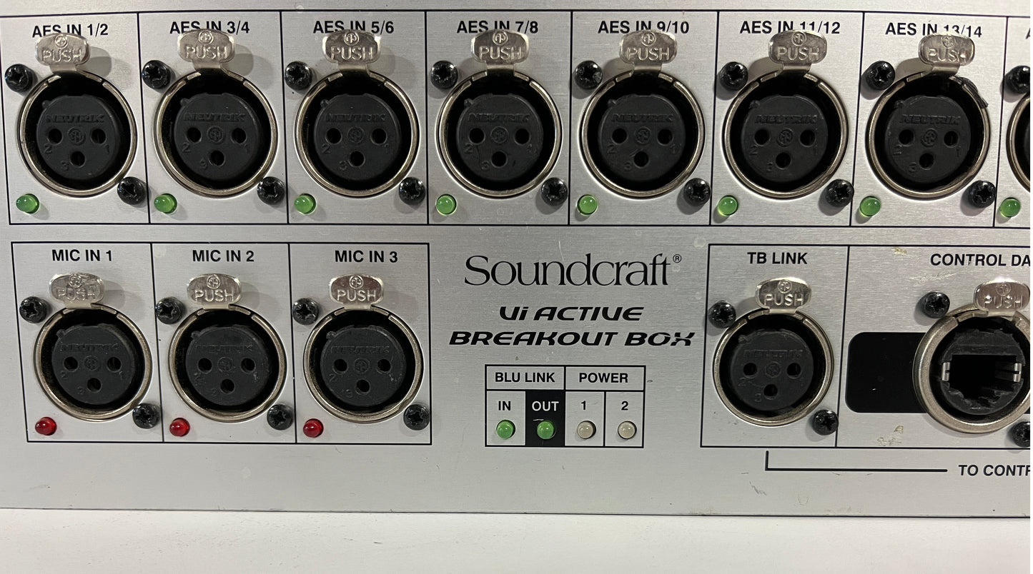 Soundcraft Breakout Box, Soundcraft Active Vi, Soundcraft Blu Link, Breakout Box, Blu Link Soundcraft. We Sell Professional Audio Equipment. Audio Systems, Amplifiers, Consoles, Mixers, Electronics, Entertainment, Live Sound.