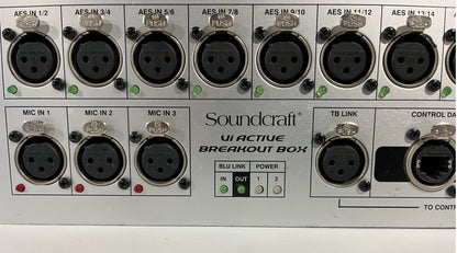 Soundcraft Breakout Box, Soundcraft Active Vi, Soundcraft Blu Link, Breakout Box, Blu Link Soundcraft. We Sell Professional Audio Equipment. Audio Systems, Amplifiers, Consoles, Mixers, Electronics, Entertainment, Live Sound.