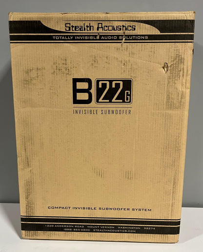 Stealth Acoustics Wall Subwoofers, Stealth Acoustics Invisible Subwoofers, Stealth Acoustics B22Gs, Invisible Subwoofers, B22G Invisible Subwoofers.We Sell Professional Audio Equipment. Audio Systems, Amplifiers, Consoles, Mixers, Electronics, Entertainment, Live Sound.
