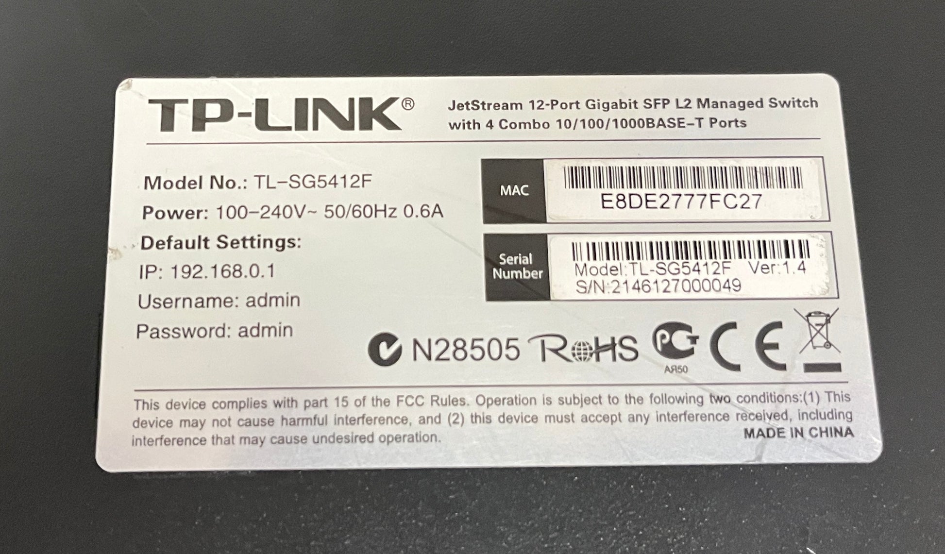 TP-Link Switch, TP-Link SG5412F Switch, TP-Link 4 Combo Ports, TP-Link SFP Switch, SFP Switch, TP-Link Network Switch, TP-Link L2 Managed Gb Switch, We Sell Professional Audio Equipment. Audio Systems, Amplifiers, Consoles, Mixers, Electronics, Entertainment, Live Sound.