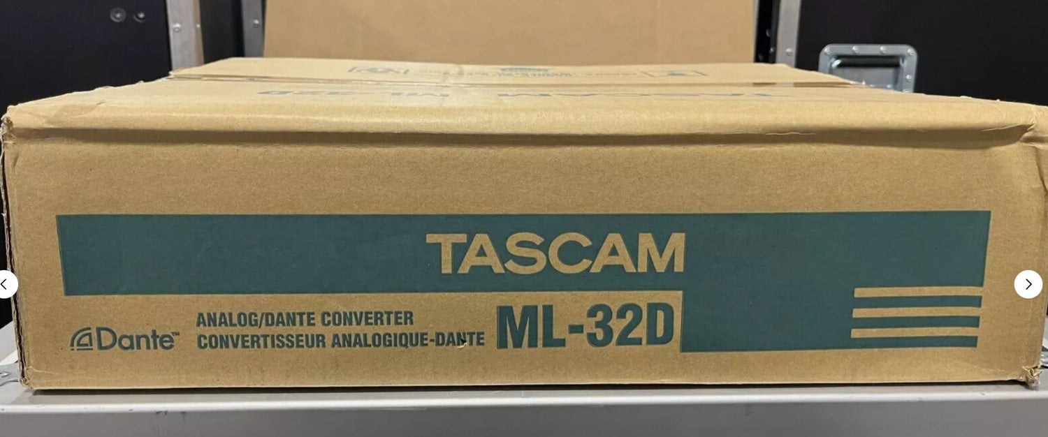 Tascam ML-32D 32-channel Analog/Dante Converter. We Sell Professional Audio Equipment. Audio Systems, Amplifiers, Consoles, Mixers, Electronics, Entertainment and Live Sound.