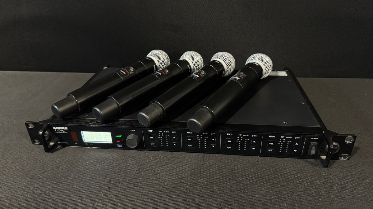 Shure ULX-D Quad Wireless Package, ULXD4Q, ULXD2 (H50, 534-598 MHz) Top