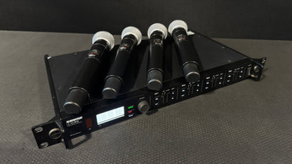 Shure ULX-D Quad Wireless Package, ULXD4Q, ULXD2 (H50, 534-598 MHz) Top Angle