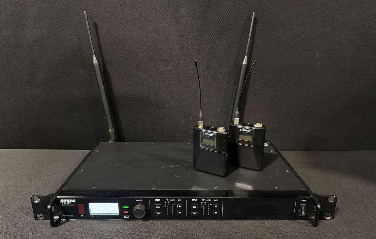 Shure ULX-D Package with Beltpacks, H50, Top
