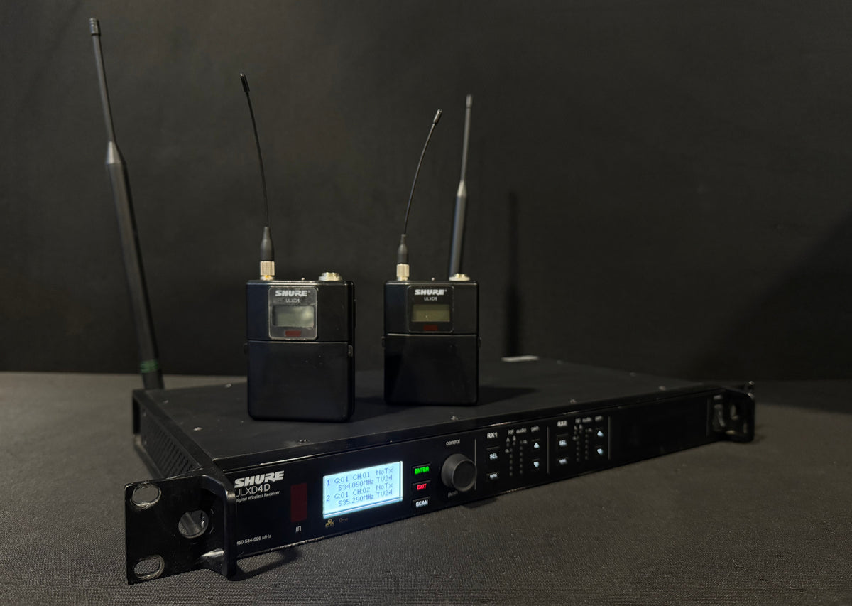 Shure ULX-D Package with Beltpacks, H50, Side