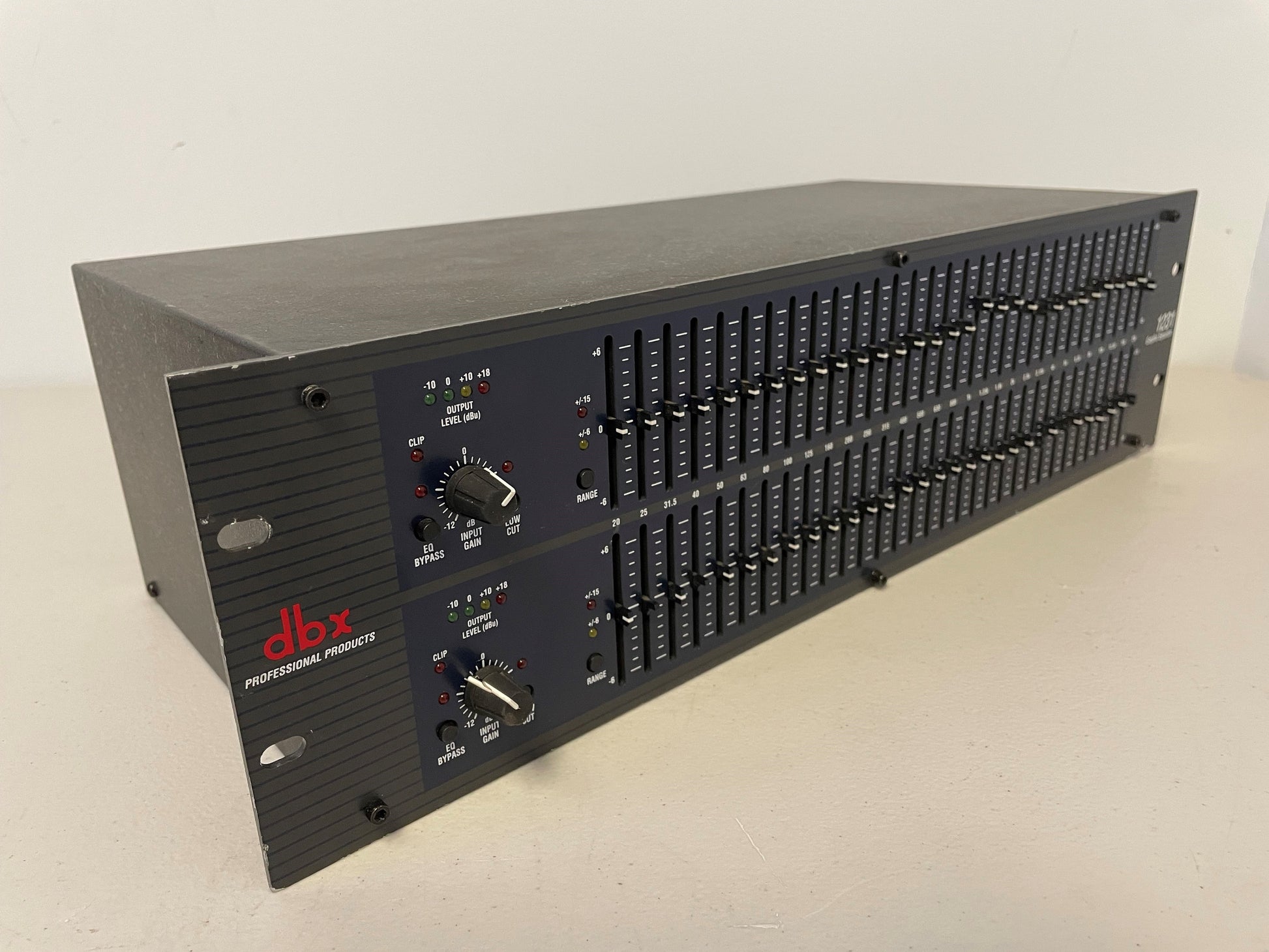 Used dbx 1231 Graphic Equalizer for Sale. We Sell Professional Audio Equipment. Audio Systems, Amplifiers, Consoles, Mixers, Electronics, Entertainment, Sound, Live.