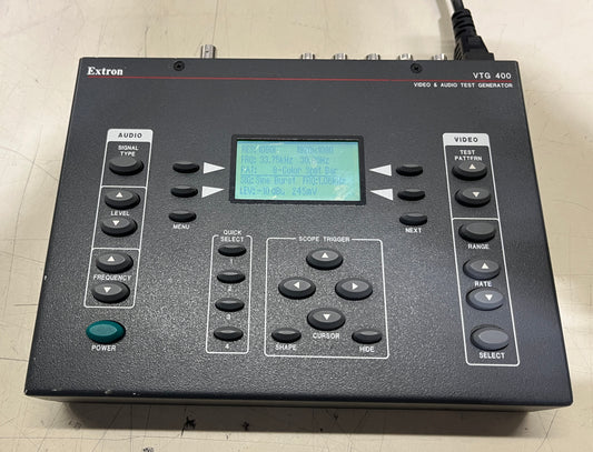 Extron VTG 400 Video & Audio Test Generator, Extron VTG 400, Extron Audio/Video Test Generator, Extron Audio Test Generator, VTG 400. We Sell Professional Audio Equipment. Audio Systems, Amplifiers, Consoles, Mixers, Electronics, Entertainment, Live Sound.