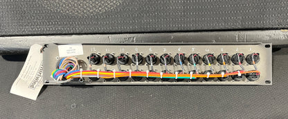 Whirlwind 12 Ch XLR Fanout Panel with WDT12 Multi-Pin Connector, Whirlwind 12 Channel XLR Fanout Panel, Whirlwind Connector Panel, Custom Whirlwind XLR Fanout Panel, 12 Channel Fanout Panel. We Sell Professional Audio Equipment. Audio Systems, Amplifiers, Consoles, Mixers, Electronics, Entertainment, Live Sound.
