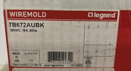 Wiremold TB672AUBK Table Box With USB, Wiremold Legrand A/V Table Box, Wiremold InteGreat A/V Table Box, We Sell Professional Audio Equipment. Audio Systems, Amplifiers, Consoles, Mixers, Electronics, Entertainment, Live Sound