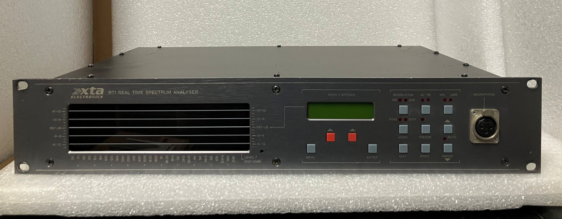 XTA RT-1 Real Time Spectrum Analyser, XTA RTA Spectrum, XTA RT-1, XTA Real Time Spectrum Analyser, XTA Spectrum Analyser, We Sell Professional Audio Equipment. Audio Systems, Amplifiers, Consoles, Mixers, Electronics, Entertainment, Live Sound