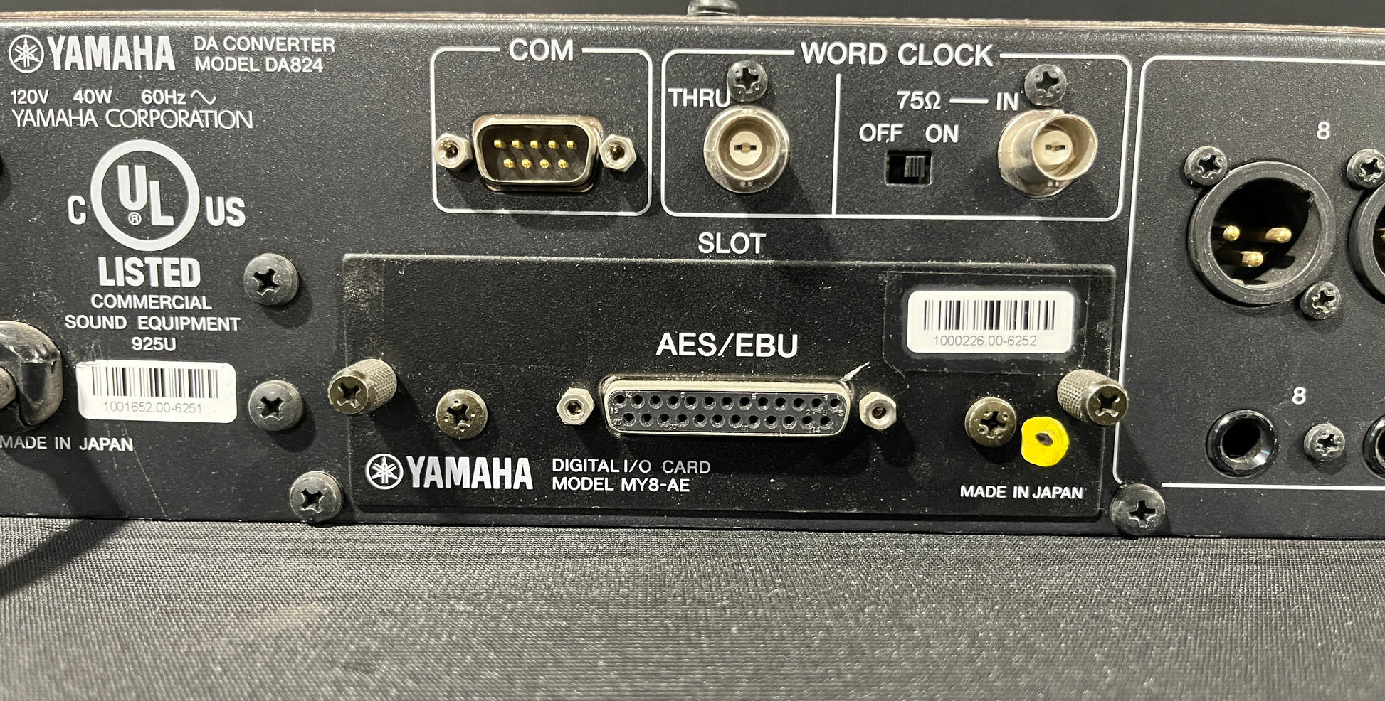 Yamaha DA824 DA Converter, Yamaha DA824 DA Converter with MY8-AE Card, Yamaha DA Converter, DA824, DA Converter with Card. We Sell Professional Audio Equipment. Audio Systems, Amplifiers, Consoles, Mixers, Electronics, Entertainment, Live Sound.