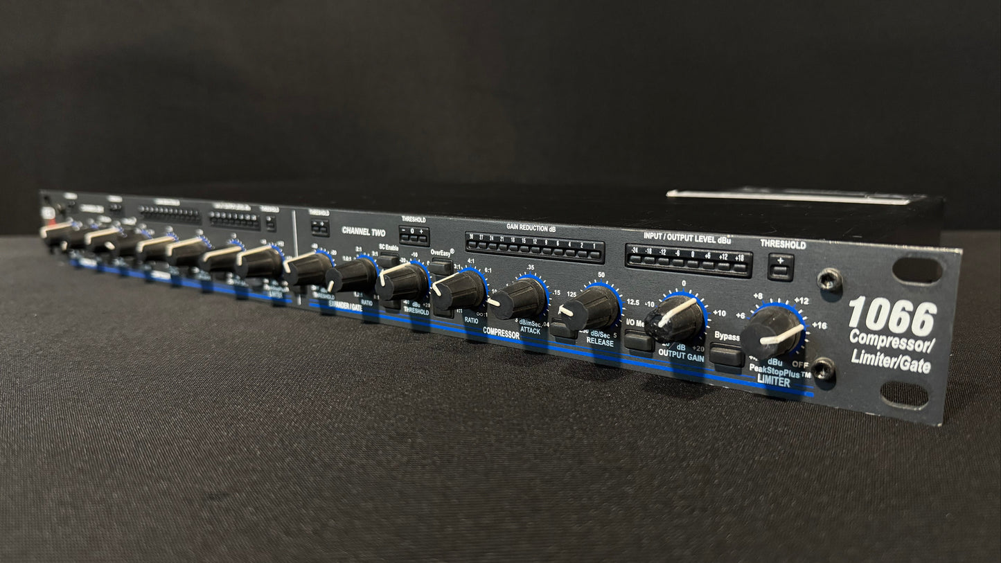 dbx 1066 2 Channel Compressor/Limiter/Gate, dbx 1066, dbx 1066 Compressor, dbx Compressor/Limiter, dbx 1066 2 Channel. We Sell Professional Audio Equipment. Audio Systems, Amplifiers, Consoles, Mixers, Electronics, Entertainment, Live Sound.