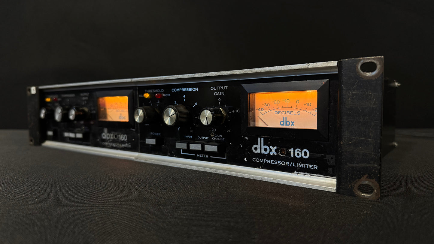 vintage, Harman, DBX 160, DBX, Compressor/Limiter, dbx compressor, dbx vintage compressor, vintage dbx 160, vintage audio gear, vintage compressor, vintage limiter. We Sell Professional Audio Equipment. Audio Systems, Amplifiers, Consoles, Mixers, Electronics, Entertainment, Live Sound.