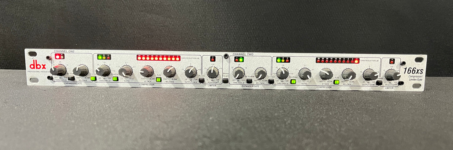 dbx 166xs Compressor/Limiter/Gate, dbx 166xs, dbx Rack Effects, dbx Compressor/Limiter/Gate, 166xs Compressor. We Sell Professional Audio Equipment. Audio Systems, Amplifiers, Consoles, Mixers, Electronics, Entertainment, Live Sound.
