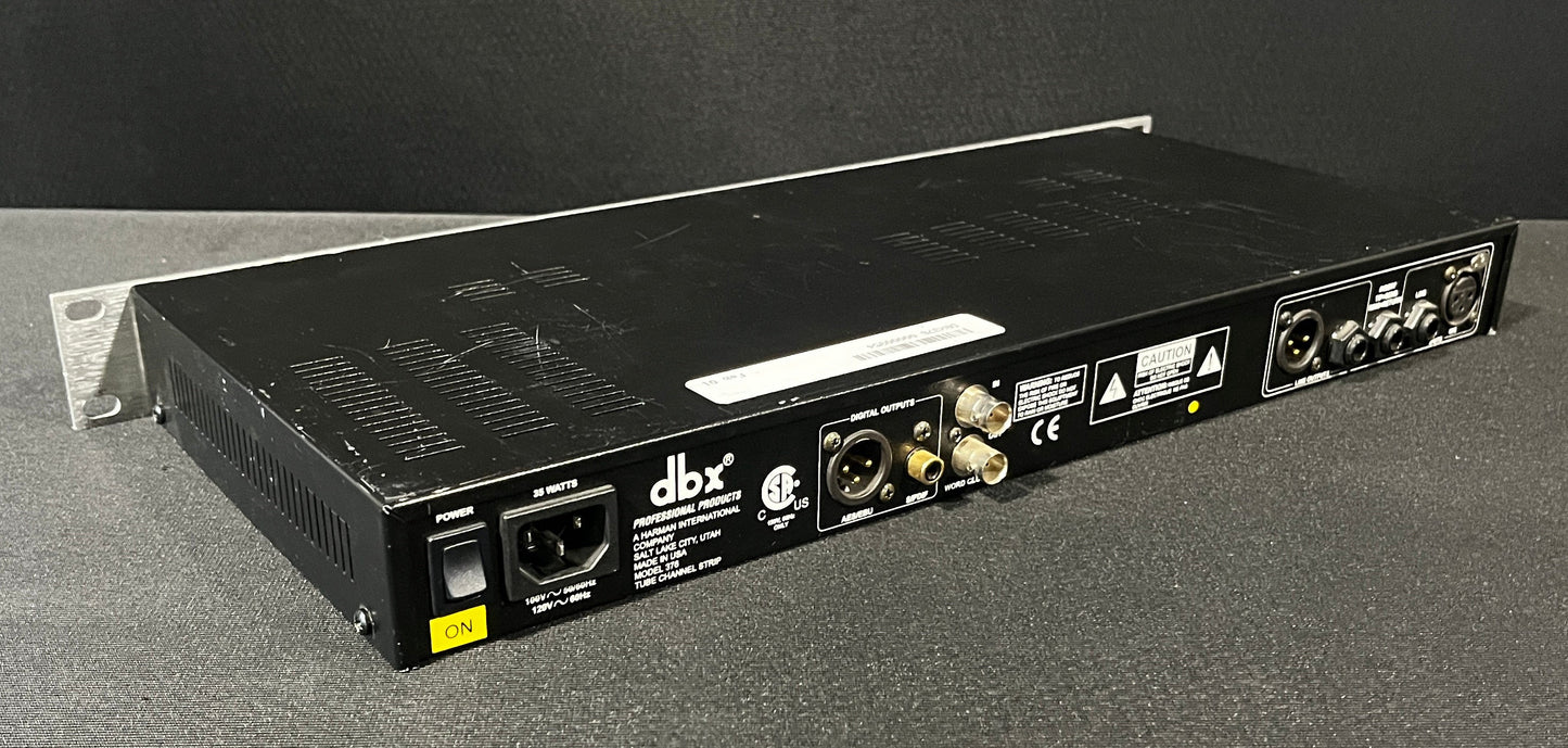 dbx 376 Tube Channel Strip w/ Digital Out, dbx 376 Tube Channel Strip, dbx 376, dbx 376 Preamp, dbx Tube Channel Strip. We Sell Professional Audio Equipment. Audio Systems, Amplifiers, Consoles, Mixers, Electronics, Entertainment, Live Sound.