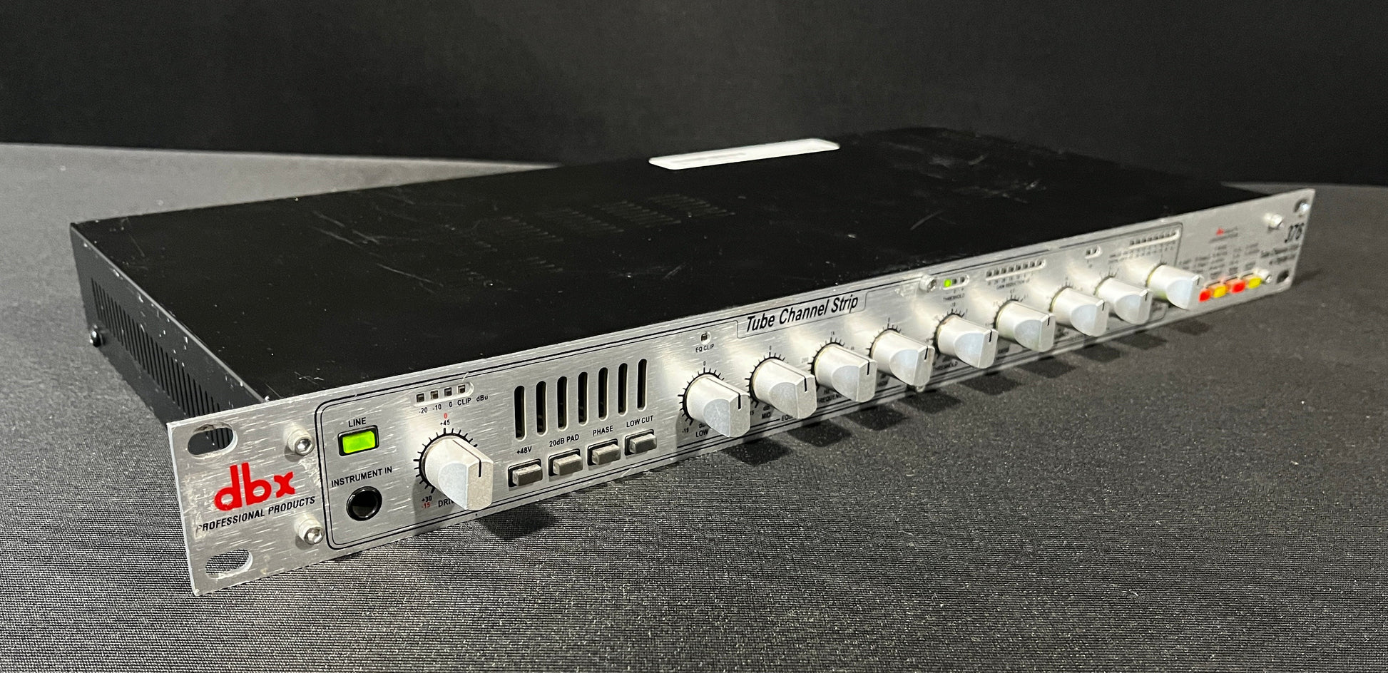 dbx 376 Tube Channel Strip w/ Digital Out, dbx 376 Tube Channel Strip, dbx 376, dbx 376 Preamp, dbx Tube Channel Strip. We Sell Professional Audio Equipment. Audio Systems, Amplifiers, Consoles, Mixers, Electronics, Entertainment, Live Sound.