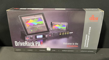 dbx DriveRack PA2 Complete Loudspeaker Management System, dbx DriveRack PA2, dbx DriveRack, dbx Loudspeaker Management, dbx PA2. We Sell Professional Audio Equipment. Audio Systems, Amplifiers, Consoles, Mixers, Electronics, Entertainment, Live Sound.
