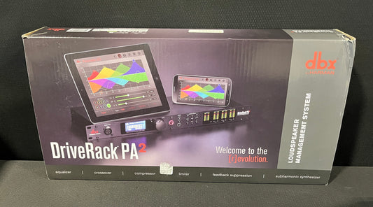 dbx DriveRack PA2 Complete Loudspeaker Management System, dbx DriveRack PA2, dbx DriveRack, dbx Loudspeaker Management, dbx PA2. We Sell Professional Audio Equipment. Audio Systems, Amplifiers, Consoles, Mixers, Electronics, Entertainment, Live Sound.